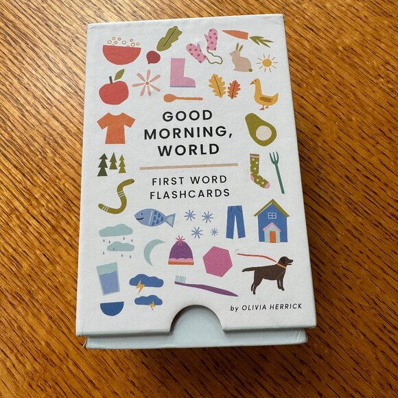 Good Morning World First Words Flashcards from Olivia Herrick - 100 cards - Picture 1 of 4